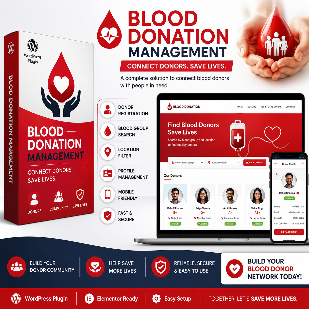 Blood Donation Management for WordPress