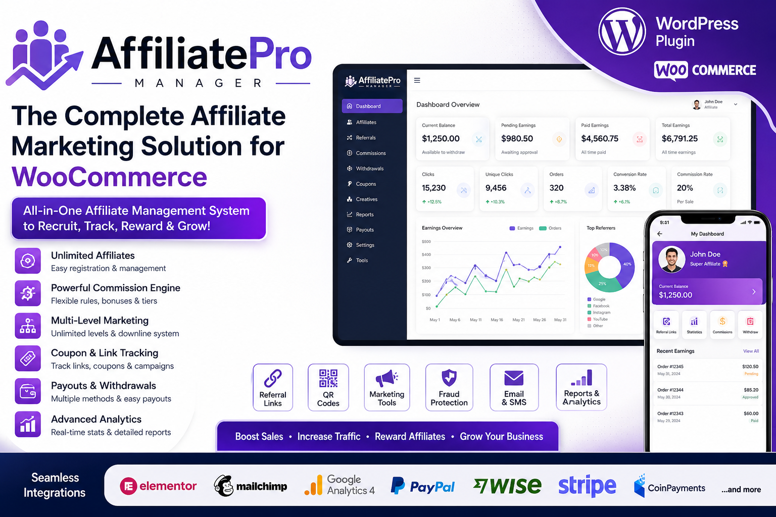 AffiliatePro Manager – Complete WooCommerce Affiliate Marketing Plugin